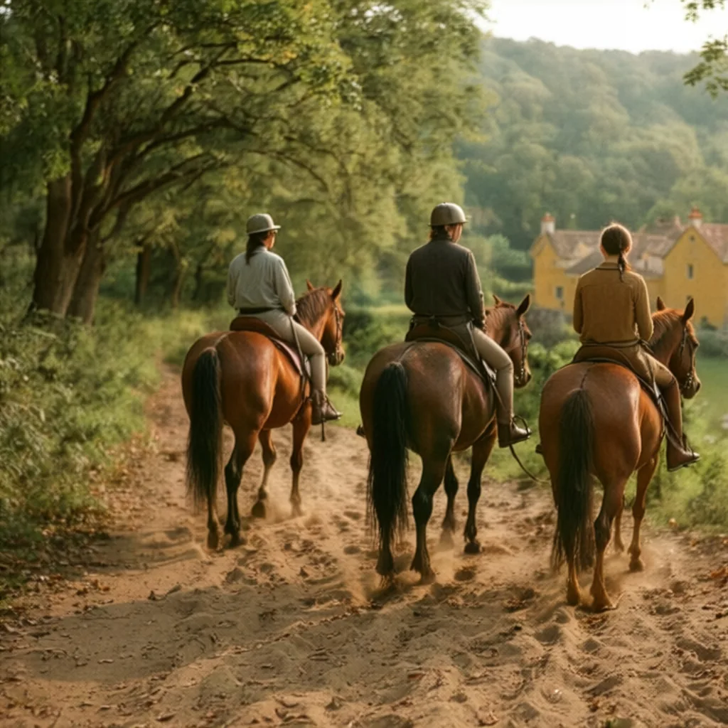 Balade à cheval en Dordogne, autour de Ginestet