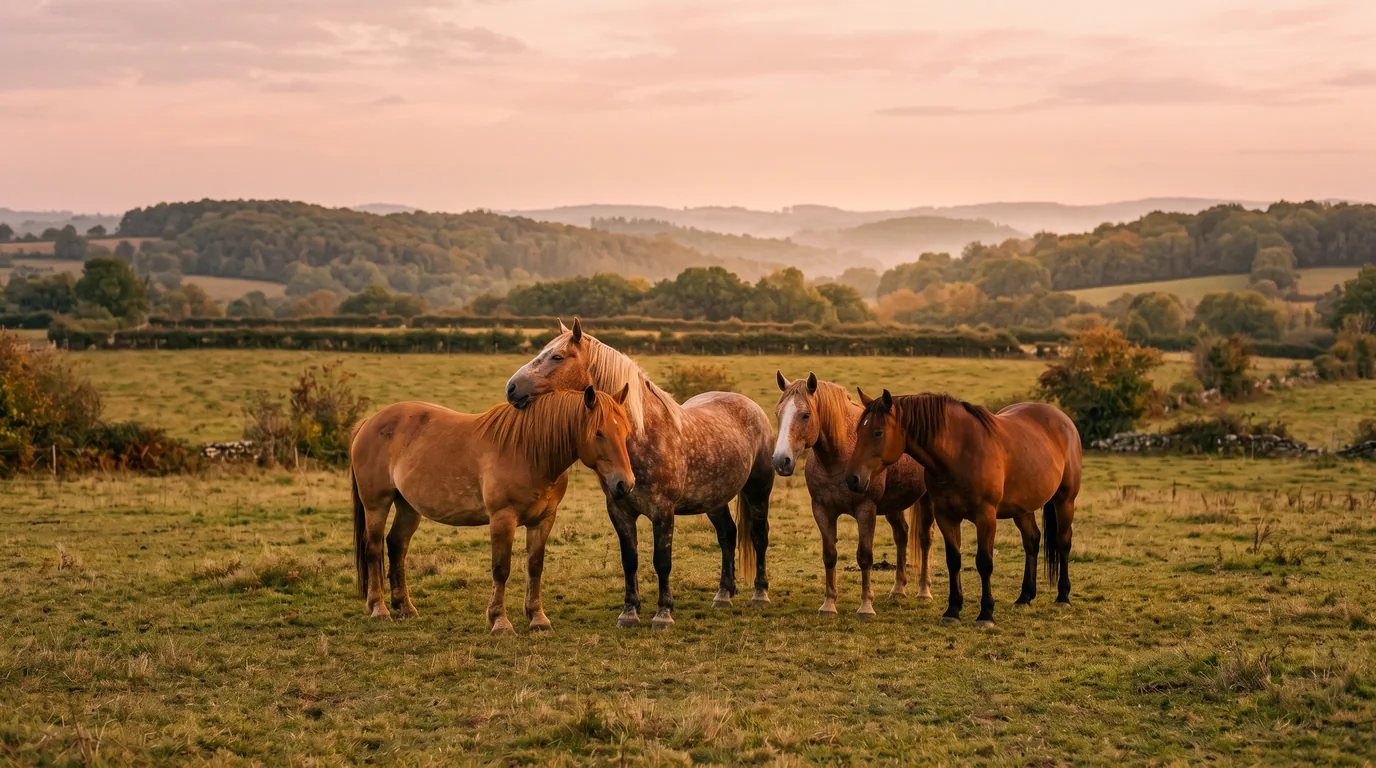 Les chevaux du Écurie Florian Paoli en liberté, Dordogne